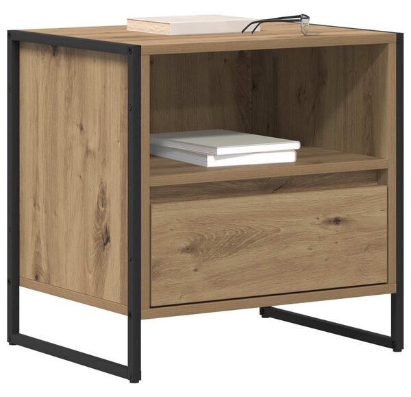 Éjjeli asztal 2 db Művészi tölgy 50 x 39,5 x 50 cm Szerelt Fa