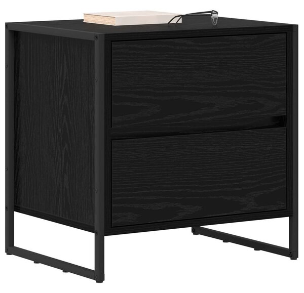 Éjjeli asztal Fekete tölgy 50 x 39.5 x 50 cm Szerelt Fa