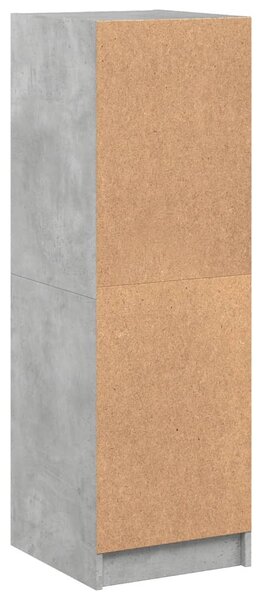 Betonszürke magasszekrény üvegajtókkal 35 x 37 x 109 cm