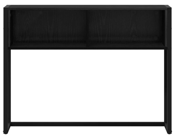 Végasztal tárolóval Fekete tölgy 100 x 36 x 75 cm Faanyag