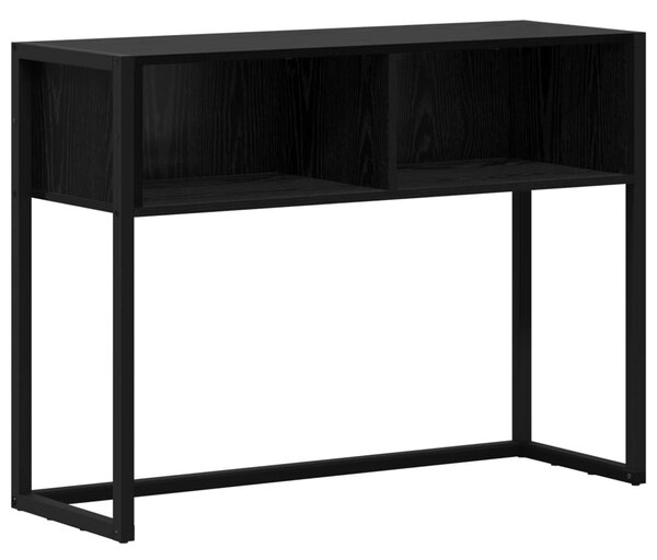 Végasztal tárolóval Fekete tölgy 100 x 36 x 75 cm Faanyag