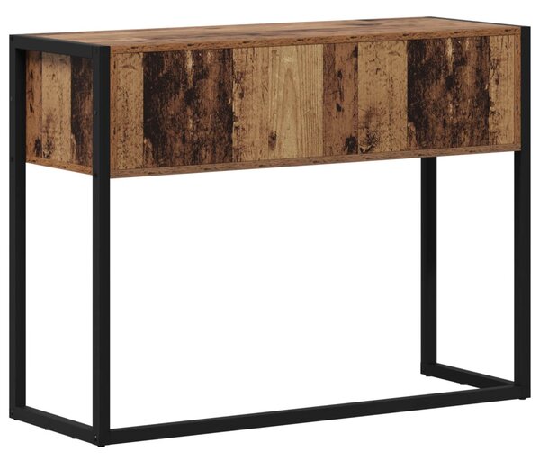 Végasztal tárolóval Öreg fa 100 x 36 x 75 cm Faanyag