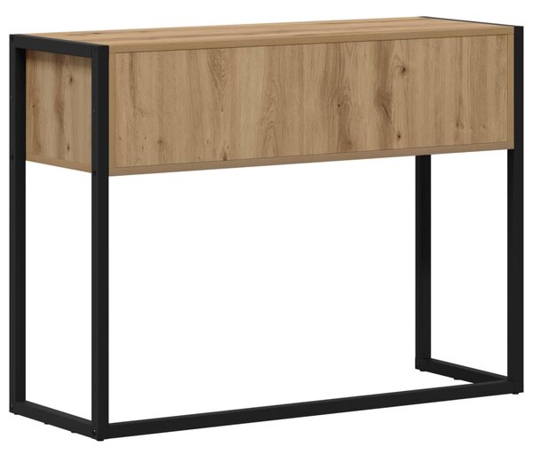 Végasztal tárolóval Művészi tölgy 100 x 36 x 75 cm Faanyag