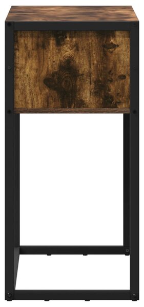 Végasztal tárolóval Füstös tölgy 100 x 36 x 75 cm Faanyag