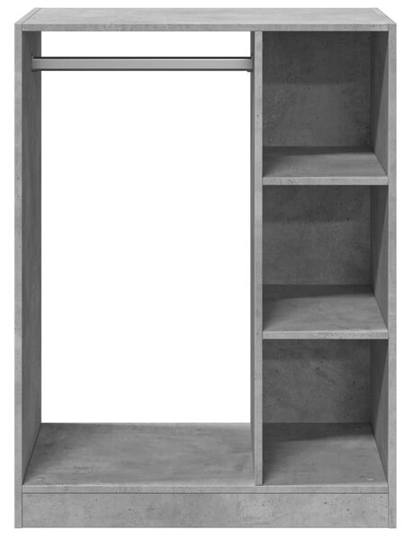 Betonszürke szerelt fa ruhásszekrény 77 x 48 x 102 cm