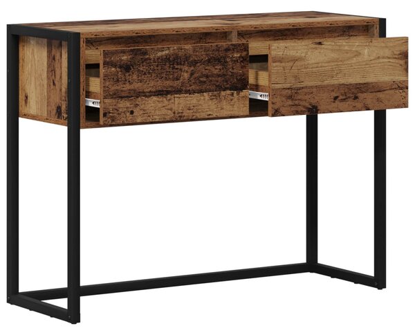 Végasztal fiókkal tárolóval Öreg fa 100 x 36 x 75 cm Faanyag