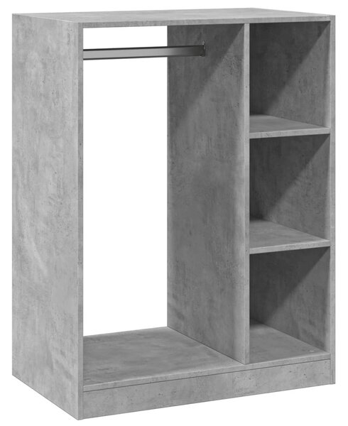 Betonszürke szerelt fa ruhásszekrény 77 x 48 x 102 cm