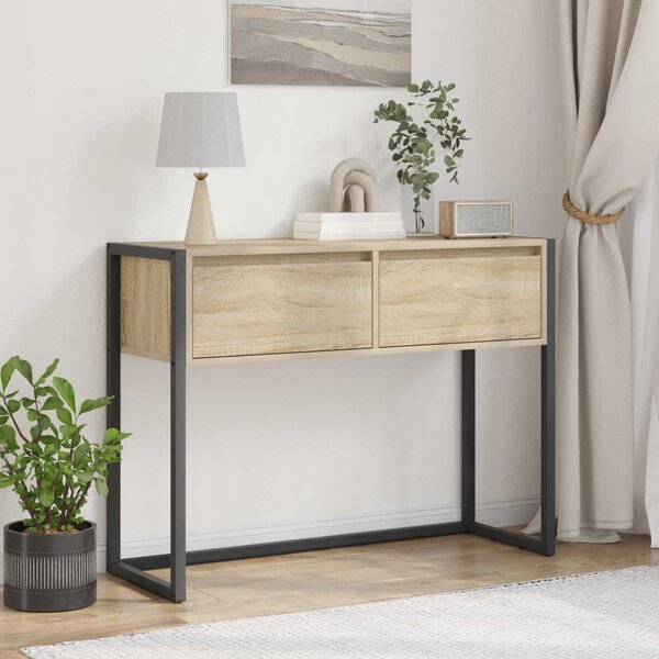 Végasztal fiókkal tárolóval Sonoma 100 x 36 x 75 cm Faanyag