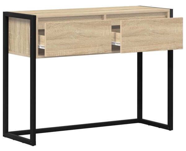 Végasztal fiókkal tárolóval Sonoma 100 x 36 x 75 cm Faanyag