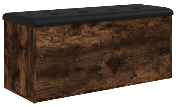 Füstös tölgy színű szerelt fa tárolópad 102 x 42 x 45 cm