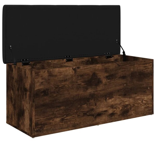 Füstös tölgy színű szerelt fa tárolópad 102 x 42 x 45 cm
