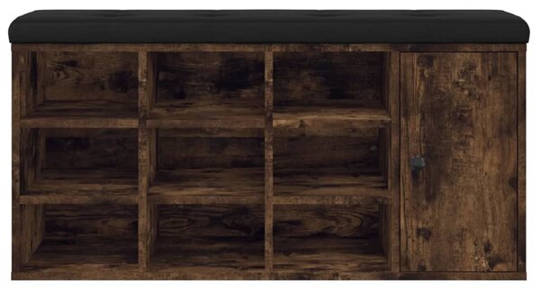 Füstös tölgy színű szerelt fa cipőpad 102 x 32 x 50 cm