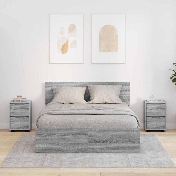 Éjjeliszekrények 2 db Szürke Sonoma 30,5 x 30 x 43 cm