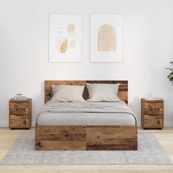 Éjjeliszekrények 2 pcs Öreg fa 30,5 x 30 x 43 cm Faanyag