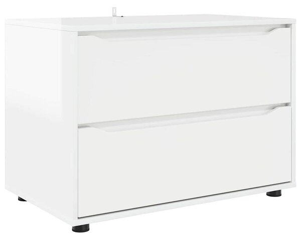 Tárolószekrény Magas Fényű Fehér 80 x 48 x 57 cm Faanyag