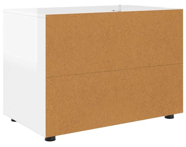 Tárolószekrény Magas Fényű Fehér 80 x 48 x 57 cm Faanyag