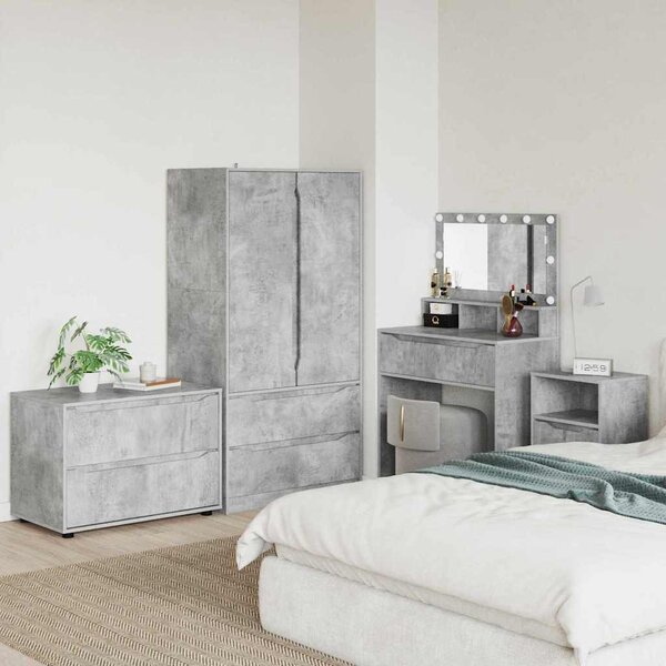 Tárolószekrény Beton Szürke 80 x 48 x 57 cm Faanyag