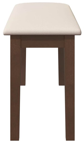 Barna tömörfa gumiból pad 90 cm