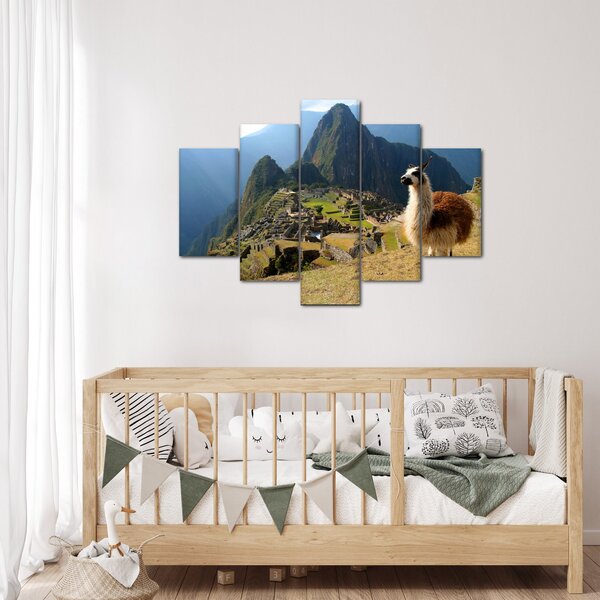 Kép - Láma és Machu Picchu (150x105 cm)