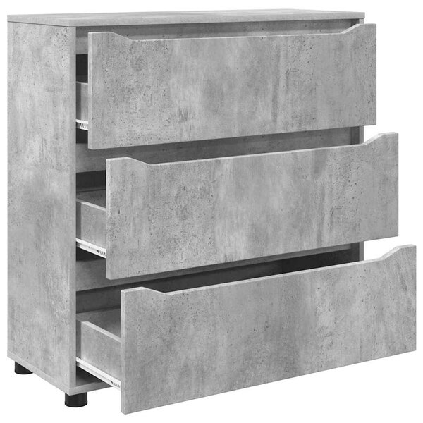 Tárolószekrény Beton Szürke 80 x 31 x 81 cm Faanyag