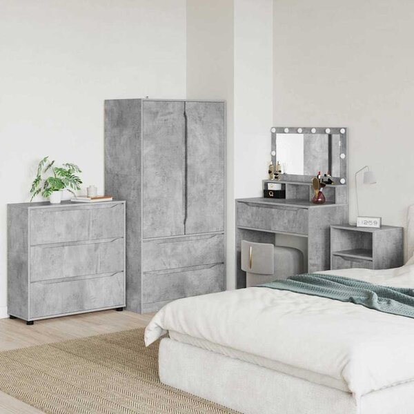 Tárolószekrény Beton Szürke 80 x 31 x 81 cm Faanyag