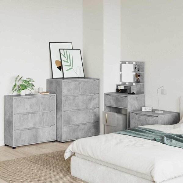 Tárolószekrény Beton Szürke 80 x 31 x 81 cm Faanyag