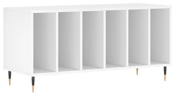 Fehér szerelt fa hanglemezszekrény 100 x 38 x 48 cm
