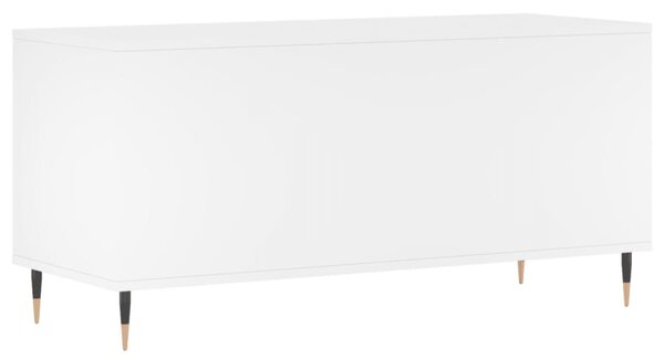 Fehér szerelt fa hanglemezszekrény 100 x 38 x 48 cm