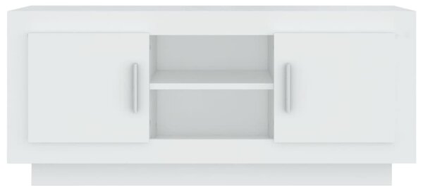 Fehér szerelt fa TV-szekrény 102 x 35 x 45 cm