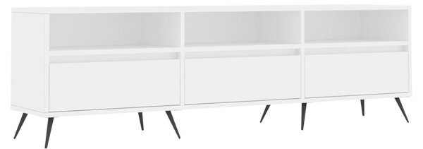 Fehér szerelt fa TV-szekrény 150 x 30 x 44,5 cm