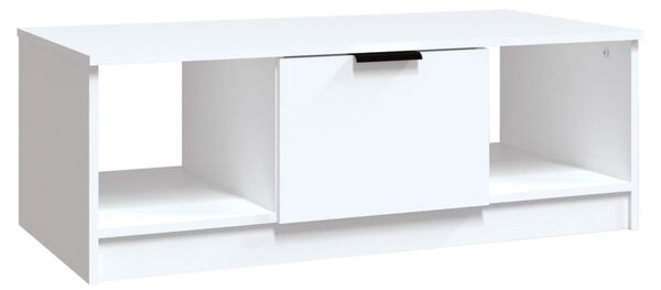 Fehér szerelt fa dohányzóasztal 102x50x36 cm