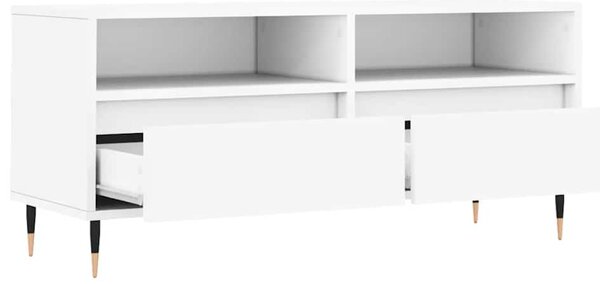 Fehér szerelt fa TV-szekrény 100x34,5x44,5 cm