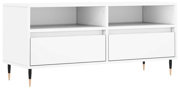 Fehér szerelt fa TV-szekrény 100x34,5x44,5 cm