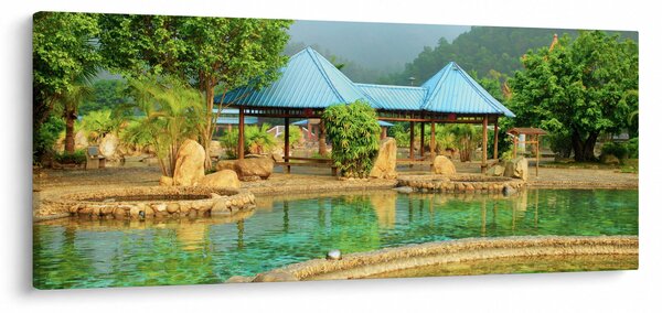 Kép - Shanghai, hotel, park (120x50 cm)