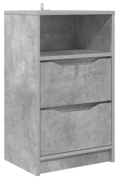 Éjjeli asztal Beton Szürke 40 x 30 x 467 cm Szerelt Fa