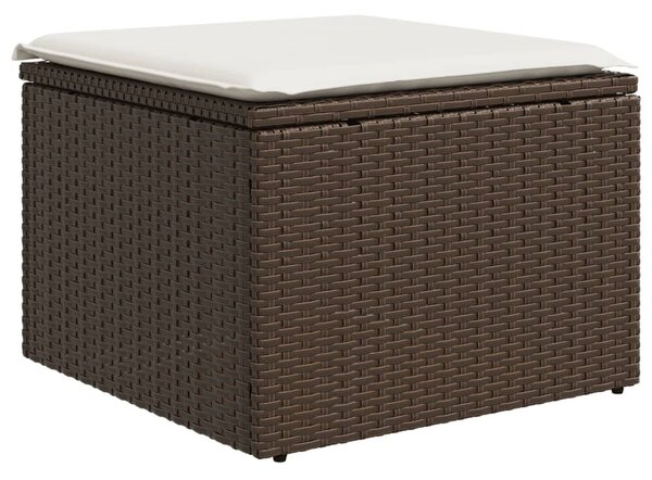 6 részes barna polyrattan kerti ülőgarnitúra párnával