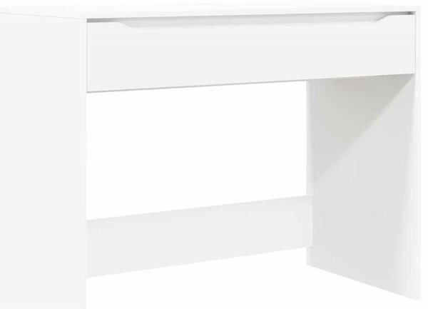 Asztal fiókkal tárolóval Fehér 100 x 50 x 78 cm Mérnöki fa