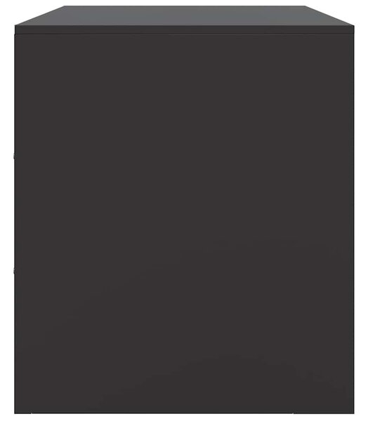 2 db fekete acél TV-szekrény 67 x 39 x 44 cm
