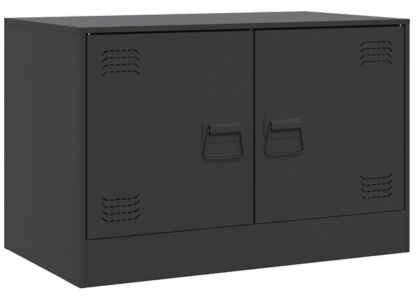 2 db fekete acél TV-szekrény 67 x 39 x 44 cm