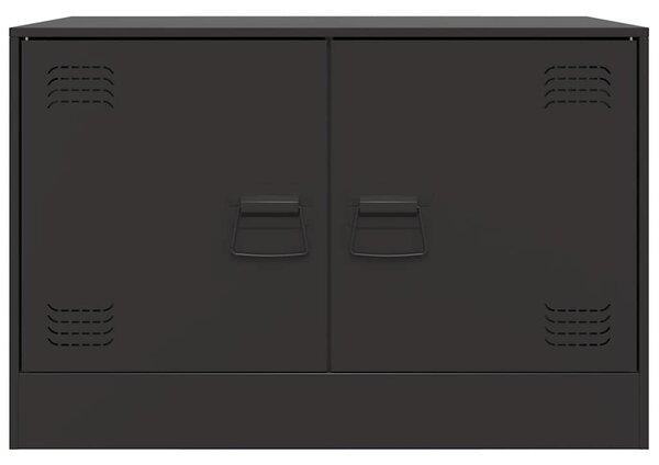 2 db fekete acél TV-szekrény 67 x 39 x 44 cm