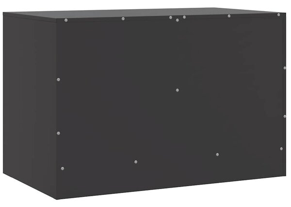 2 db fekete acél TV-szekrény 67 x 39 x 44 cm