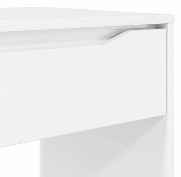 Asztal fiókkal Magas Fényű Fehér 100 x 50 x 78 cm Faanyag