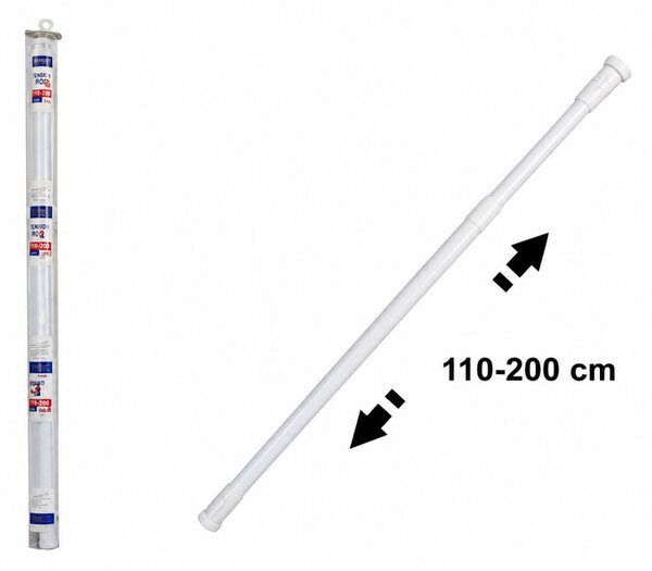 Zuhanyfüggönyrúd teleszkópos 110-200 cm