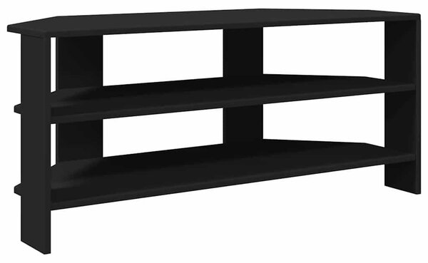 SarokTVSzekrény Fekete 102x40,5x45cm Faanyag