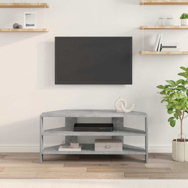 SarokTVSzekrény Beton Szürke 102x40,5x45cm Faanyag