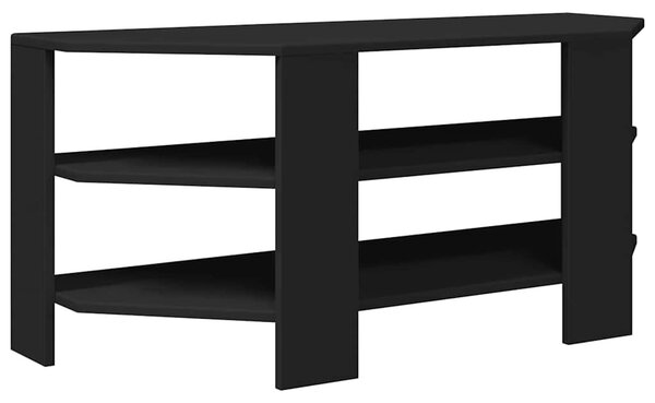 SarokTVSzekrény Fekete 102x40,5x45cm Faanyag