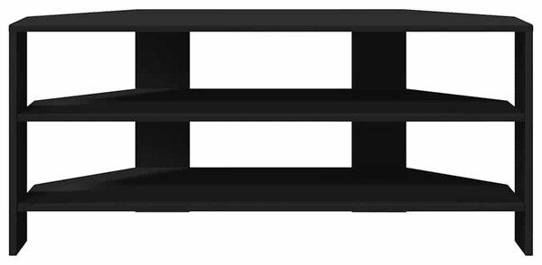 SarokTVSzekrény Fekete 102x40,5x45cm Faanyag
