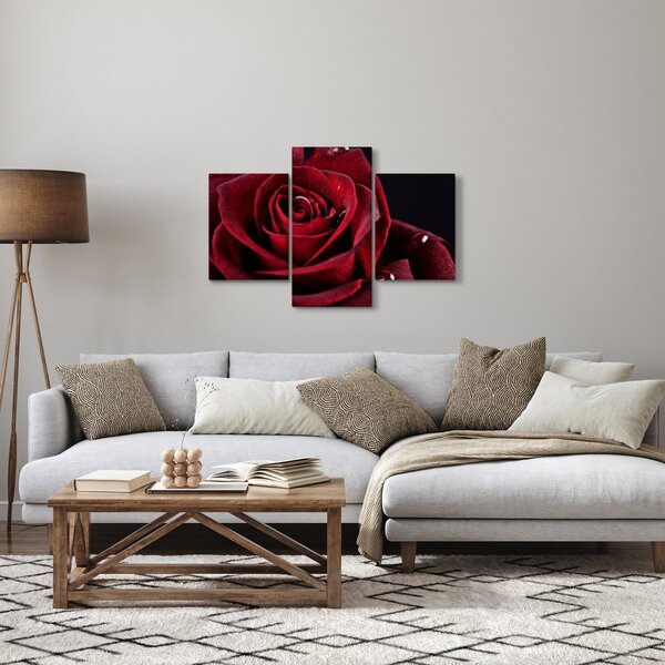 Kép - Vörös rózsa (90x60 cm)