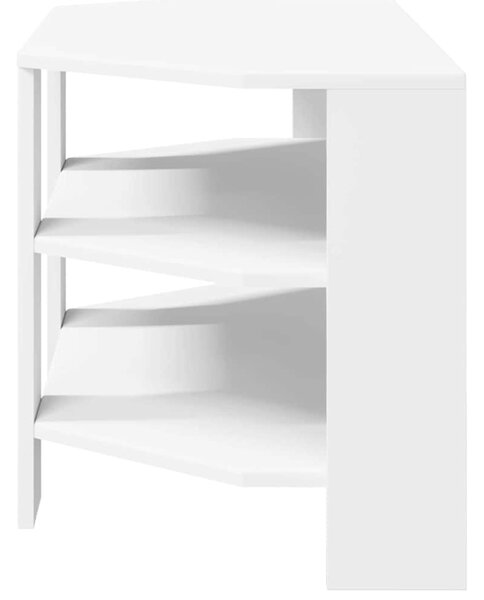 SarokTVSzekrény Fehér 102x40,5x45cm Faanyag