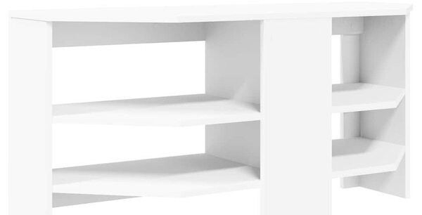 SarokTVSzekrény Fehér 102 x 40,5 x 45 cm Faanyag